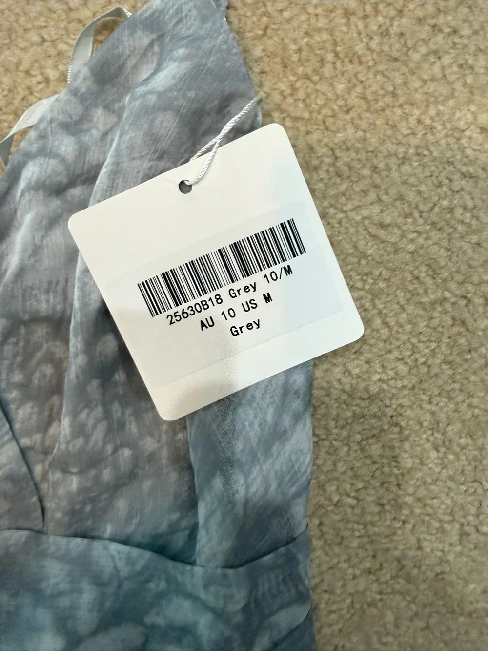 Selfie Leslie Gray Tie-Dye Ruffle Sundress